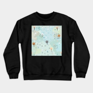 Tree Pattern Crewneck Sweatshirt